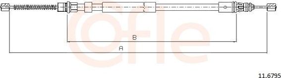 Трос ручника (тросик ручного тормоза) Cofle. Артикул 92.11.6795