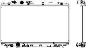 Радиатор охлаждения двигателя Sakura. Артикул 3211-8506