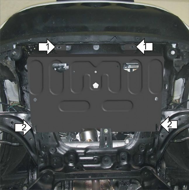 Защита АвтоСтандарт для картера и КПП Nissan Juke 2010-2026. Артикул 51409
