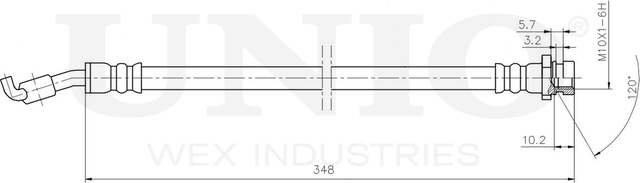 Шланг тормозной (Unio). Артикул BRH-10083