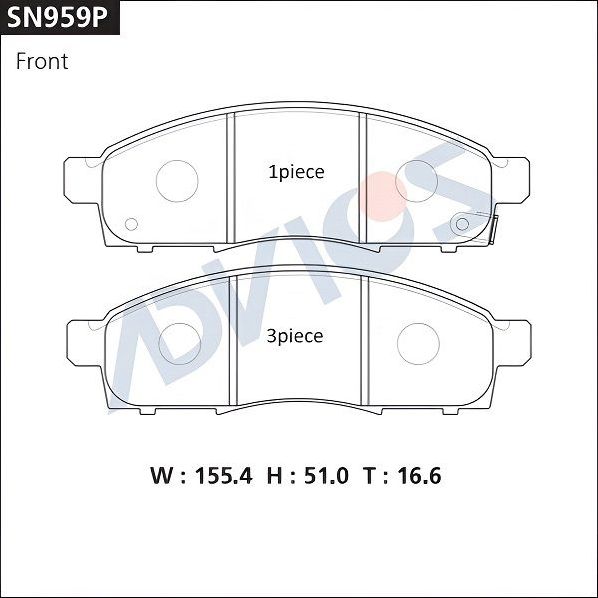 Тормозные колодки Advics. Артикул SN959P