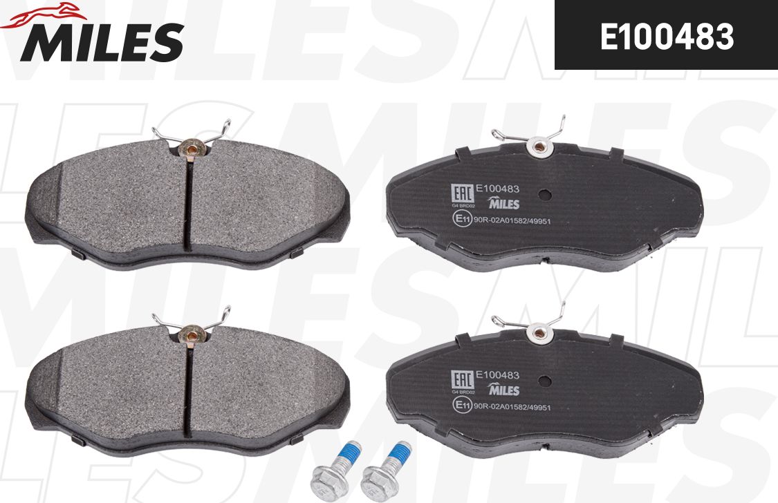 Тормозные колодки Miles (Semi-Metallic). Артикул E100483