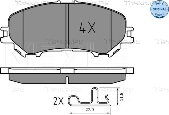 Тормозные колодки Meyle Original. Артикул 025 220 6518