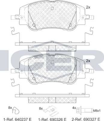 Тормозные колодки Icer. Артикул 182430