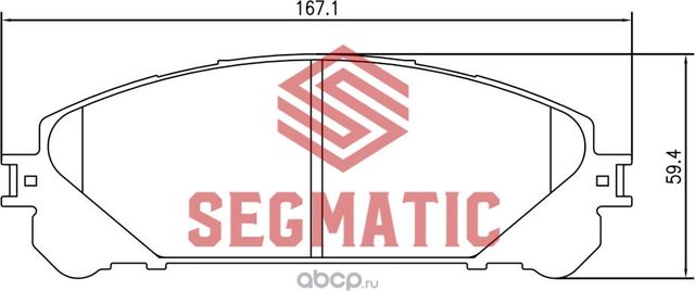 SGBP2601 Колодка торм диск пер Toyota Highlander 3.5 2007-Lexus Rx 3.5 2008-2015 (Segmatic) Segmatic. Артикул SGBP2601