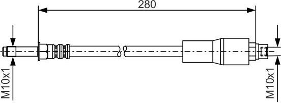 Тормозной шланг Bosch задний внешний для BMW 5 IV (E39) 1995-2003. Артикул 1 987 476 173