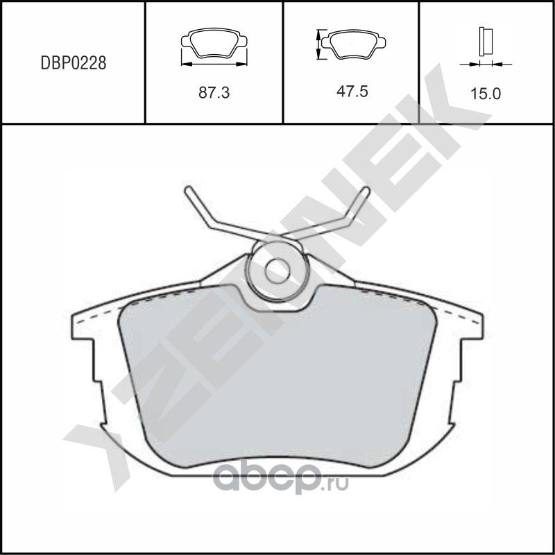 Колодки тормозные дисковые задние MITSUBISHI CARISMA 95-06, COLT 02-12 (Zennek). Артикул DBP0228