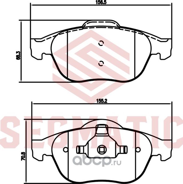 Колодка торм диск пер (Segmatic). Артикул SGBP2658