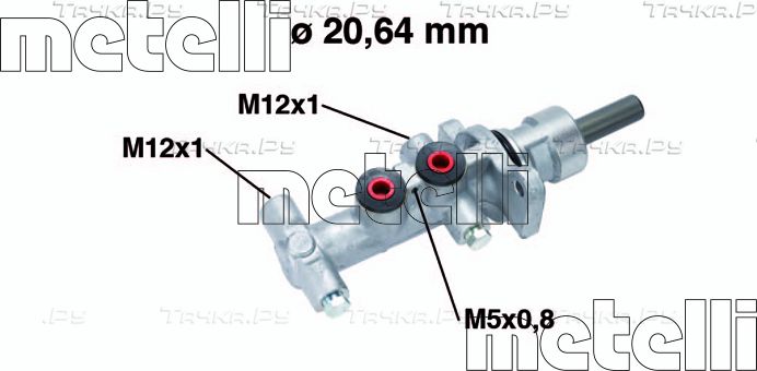 Тормозной цилиндр главный Metelli для Nissan Primastar I 2001-2014. Артикул 05-0768