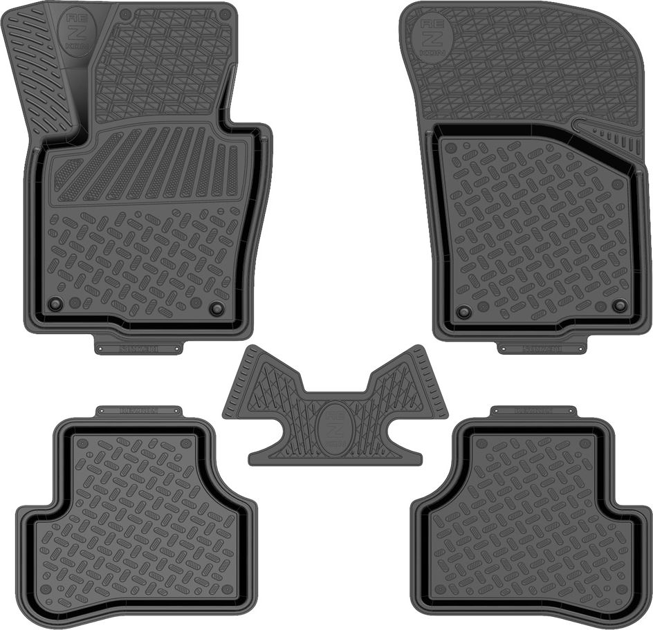 Коврики Rezkon резиновые для салона Volkswagen Jetta VI 2010-2018. Артикул 1035010100