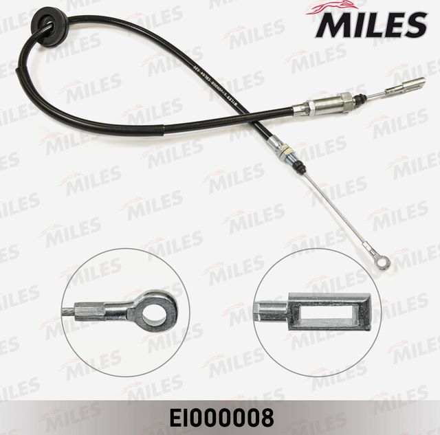 Трос ручника (тросик ручного тормоза) Miles. Артикул EI000008