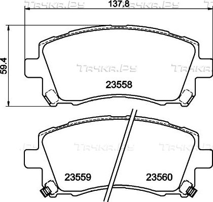 Тормозные колодки Nisshinbo передние для Subaru Outback II 2000-2003. Артикул NP7000