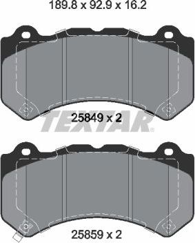 Тормозные колодки Textar. Артикул 2584901