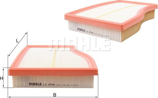 Воздушный фильтр Mahle. Артикул LX 4784