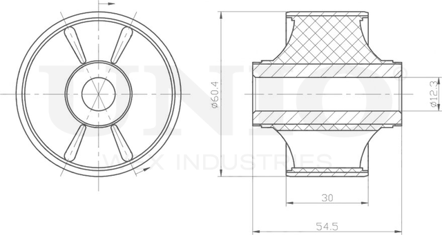 Сайлентблок рычага подвески (Unio). Артикул RMP-20517
