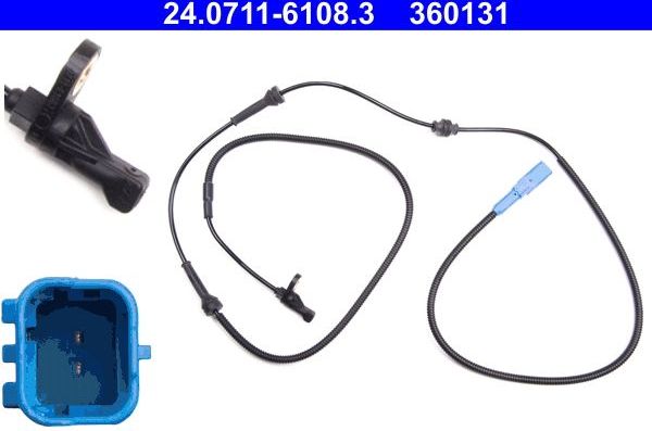 Датчик ABS ATE задний для Citroen C5 I 2001-2008. Артикул 24.0711-6108.3
