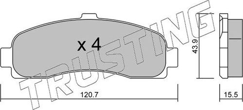 Тормозные колодки Trusting передние для Nissan Micra K11 1992-2003. Артикул 147.0