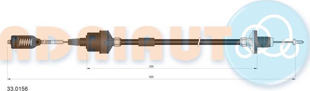 Трос сцепления Adriauto для Opel Astra F 1994-2005. Артикул 33.0156
