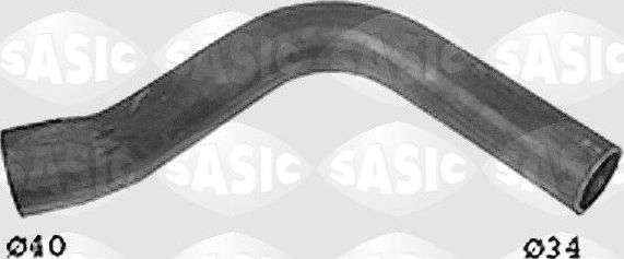 Патрубок радиатора (системы охлаждения) Sasic правый верхний для Mercedes-Benz W124, A124 1984-1993. Артикул SWH6707