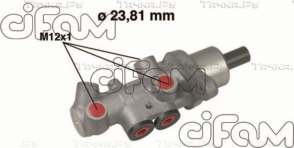 Тормозной цилиндр главный Cifam (алюминий) для SEAT Toledo II 2000-2006. Артикул 202-536