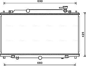 Радиатор охлаждения двигателя AVA для Mazda 6 III (GJ) 2012-2026. Артикул MZ2280