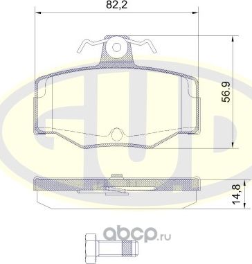 Тормозные колодки G.U.D.. Артикул GBP034300