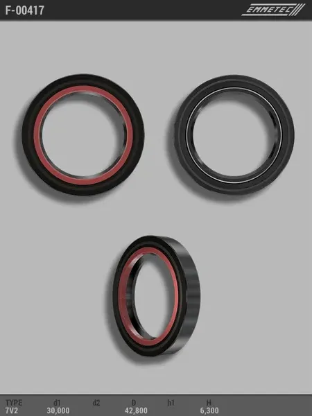 Сальник 30,00/42,80*6,30 тип 7V2 (Emmetec). Артикул F00417