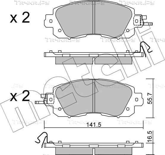 Тормозные колодки Metelli. Артикул 22-1080-0