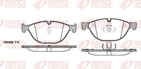 Тормозные колодки Remsa передние для BMW 5 VI (F10/F11/F07) 2009-2017. Артикул 1414.00