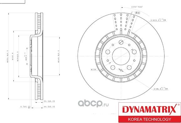 диск тормозной (Dynamatrix-Korea). Артикул DBD1371