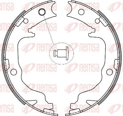 Тормозные колодки (стояночная тормозная система) Remsa. Артикул 4641.00