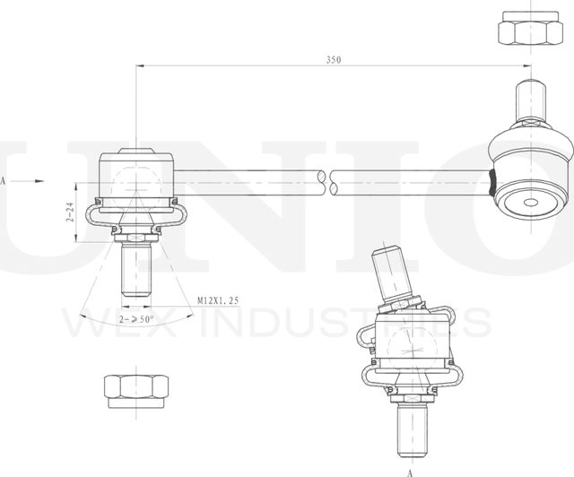 Тяга/стойка стабилизатора (Unio). Артикул SSP-50307