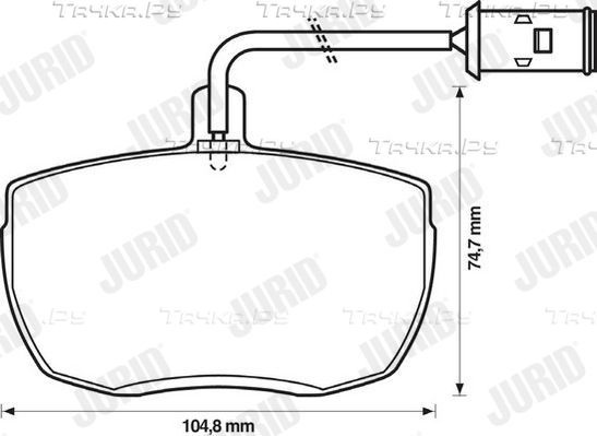 Тормозные колодки Jurid передние для IVECO Daily II 1989-1998. Артикул 571442J