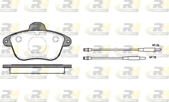Тормозные колодки RoadHouse передние для Peugeot 605 1989-1999. Артикул 2401.04