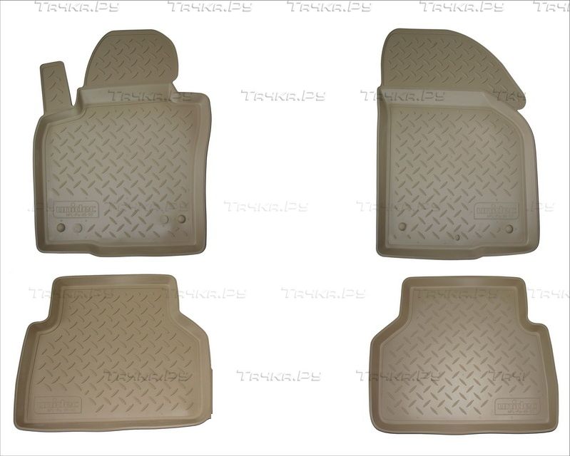 Коврики Норпласт для салона Volkswagen Touareg II 2010-2018. БЕЖЕВЫЕ. Артикул NPL-Po-95-57Beige