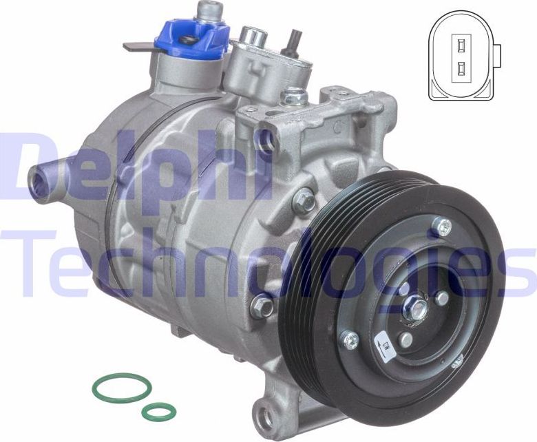 Компрессор кондиционера Delphi для Volkswagen Transporter T6 2016-2026. Артикул TSP0155997