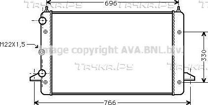 Радиатор охлаждения двигателя AVA для Ford Galaxy I 1995-2000. Артикул VNA2135