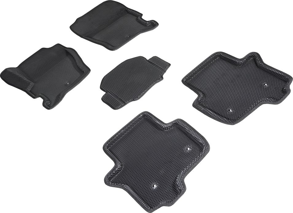 Коврики Seintex 3D EVA Соты для салона Land Rover Discovery IV 2009-2016 ЧЕРНЫЕ. Артикул 95410