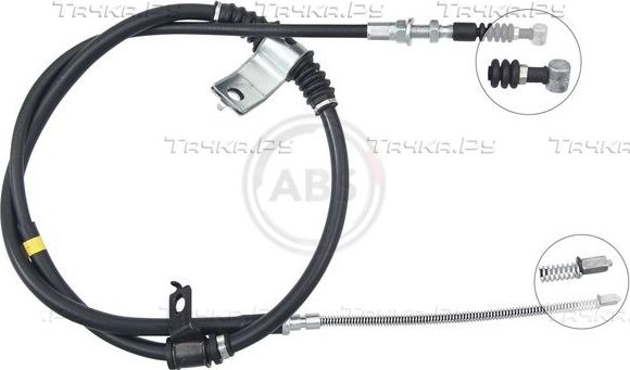 Трос ручника (тросик ручного тормоза) ABS. Артикул K17545