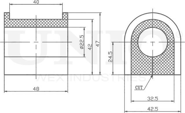 Втулка стабилизатора (Unio). Артикул RMP-10108