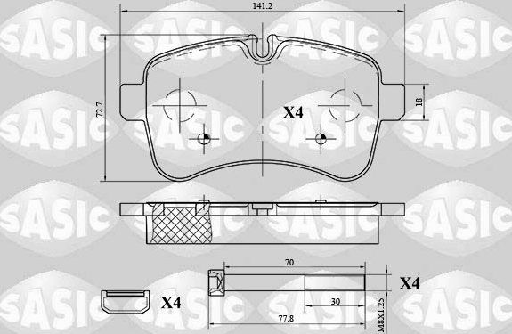 Тормозные колодки Sasic. Артикул 6216038