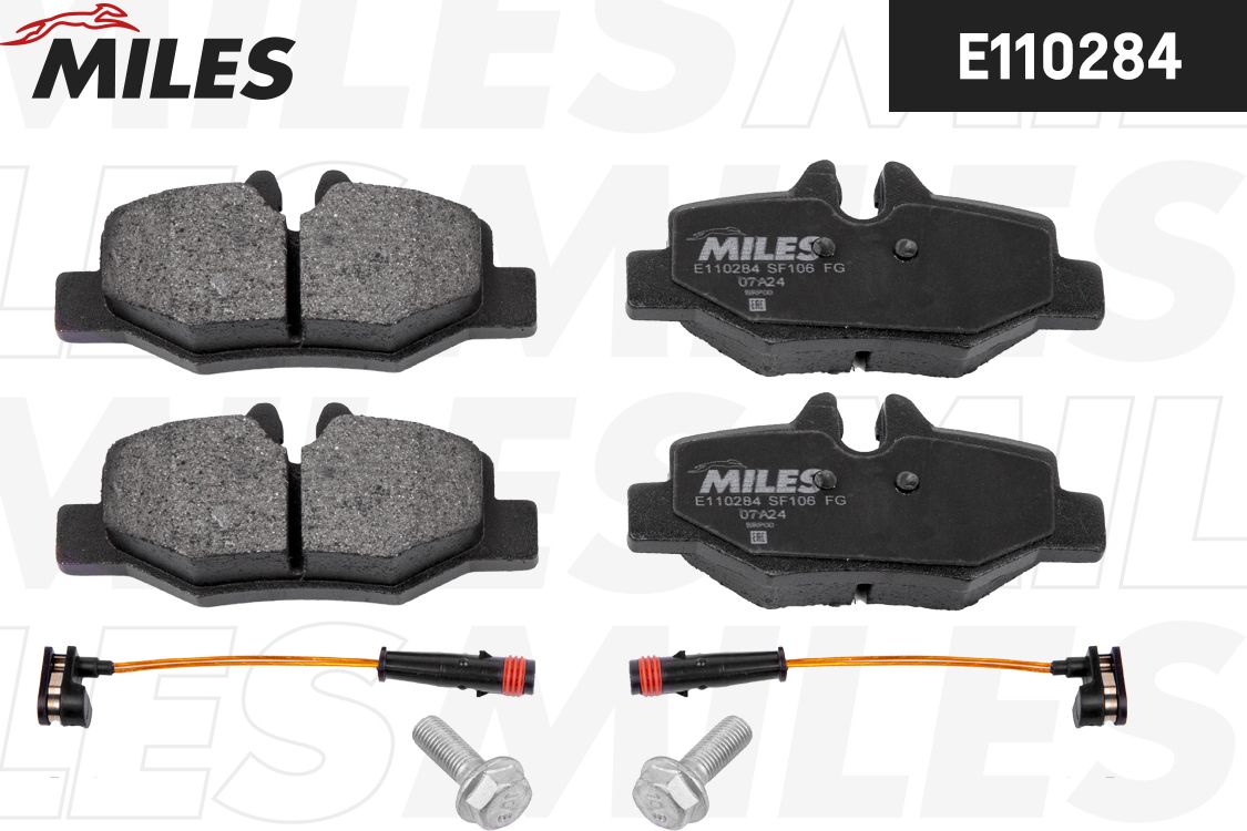 Тормозные колодки Miles (Semi-Metallic). Артикул E110284