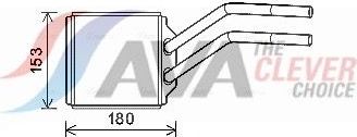 Радиатор отопителя (печки) AVA. Артикул FD6614