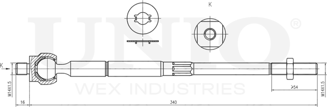 Тяга рулевая (Unio). Артикул SSP-30095