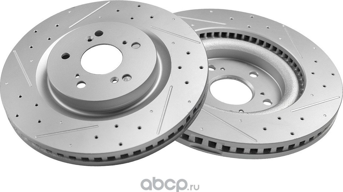 Передний тормозной диск Evolution с перфорацией и насечками, в покрытии GEOMET P (Powerstop). Артикул CBR3460