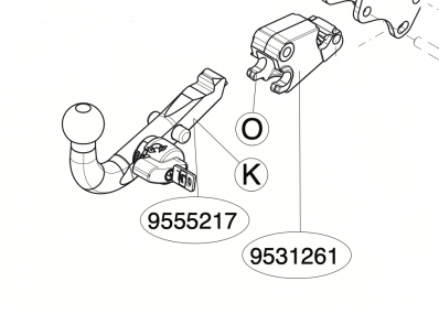 Крюк Brink (Thule) для фаркопа Toyota Land Cruiser Prado 150 2009-2026. Артикул 9555217
