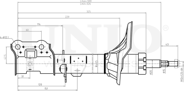 Амортизатор подвески (Unio). Артикул SAB-10172