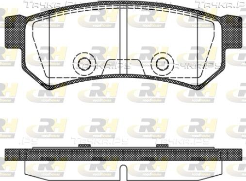 Тормозные колодки RoadHouse задние для Daewoo Gentra II 2013-2015. Артикул 21048.10