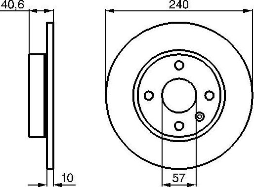 Тормозной диск Bosch для Opel Combo C 2004-2012. Артикул 0 986 478 731