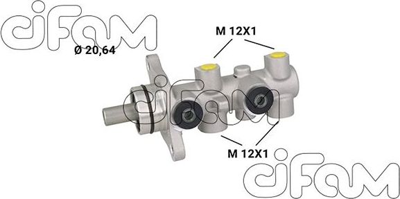 Тормозной цилиндр главный Cifam (алюминий) для Kia Picanto I 2004-2011. Артикул 202-1226